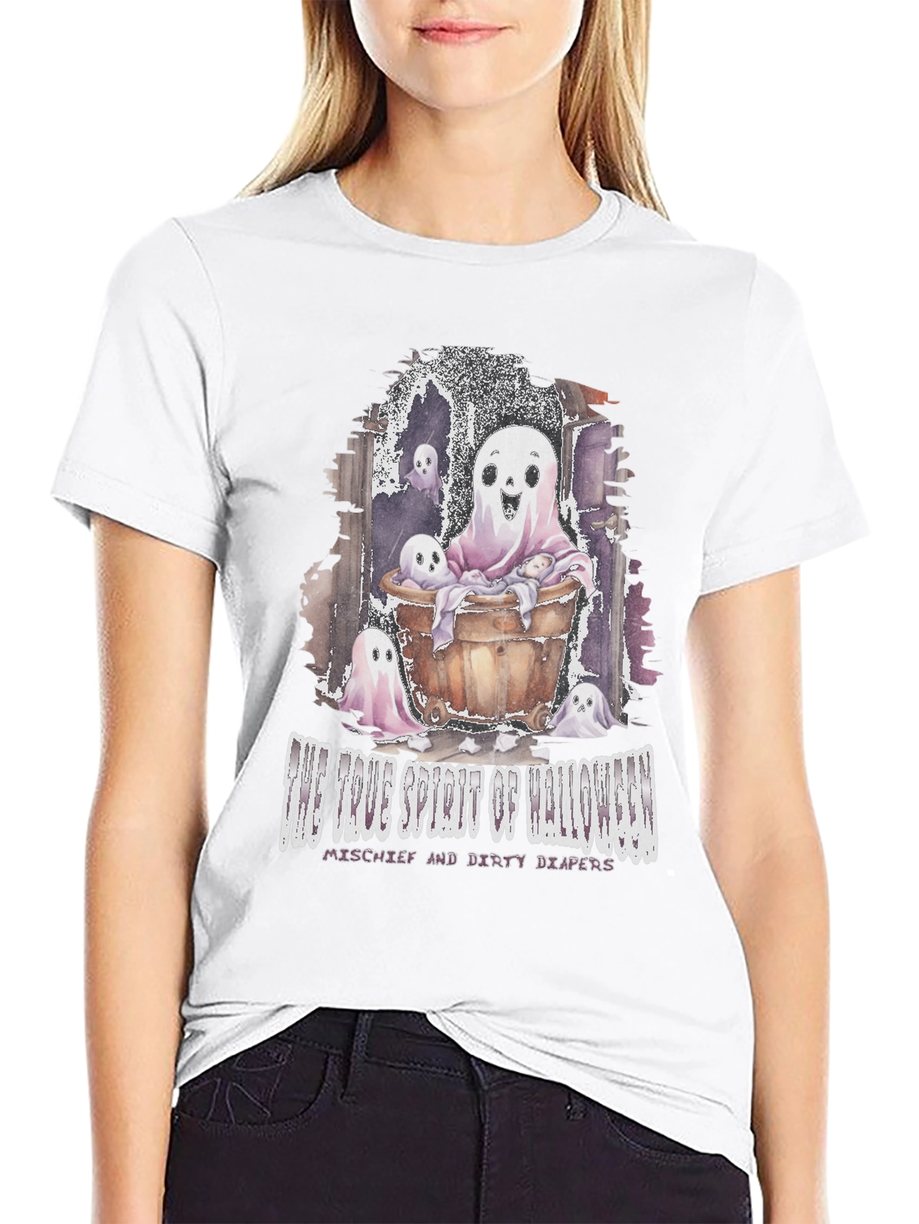 Halloween Ghost T-Shirt - The True Spirit of Halloween