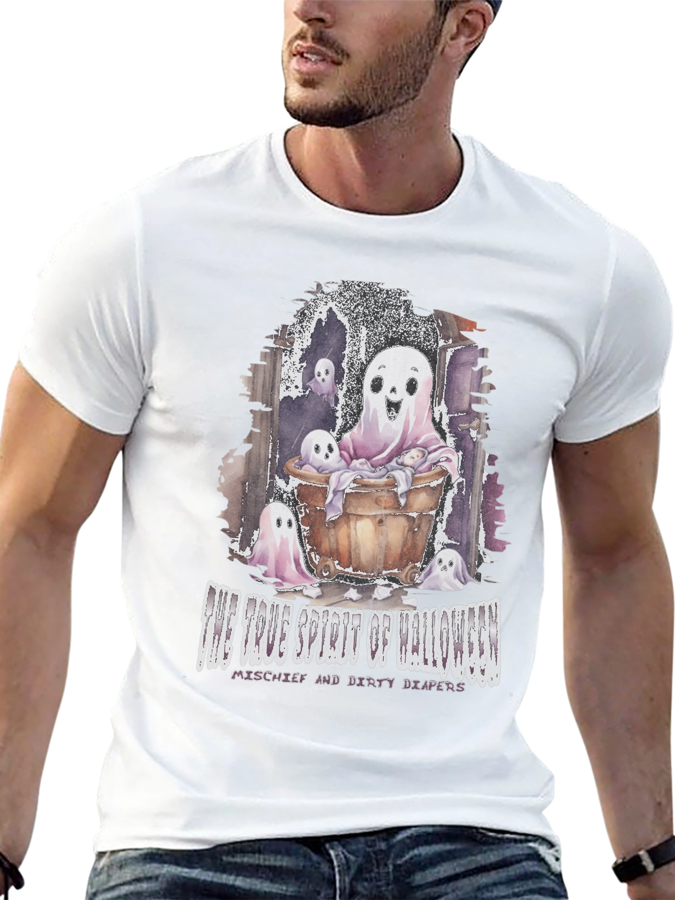 Halloween Ghost T-Shirt - The True Spirit of Halloween