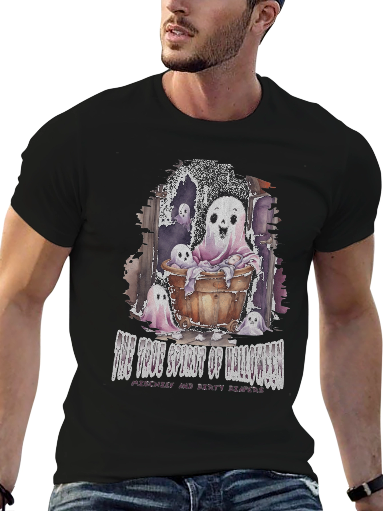 Halloween Ghost T-Shirt - The True Spirit of Halloween