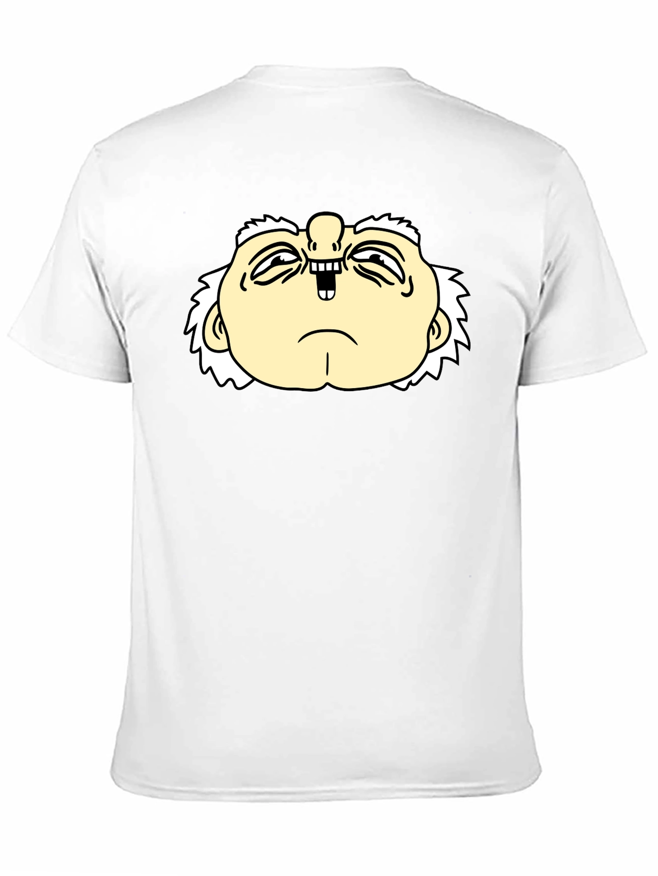 Funny Cartoon Face Black T-Shirt