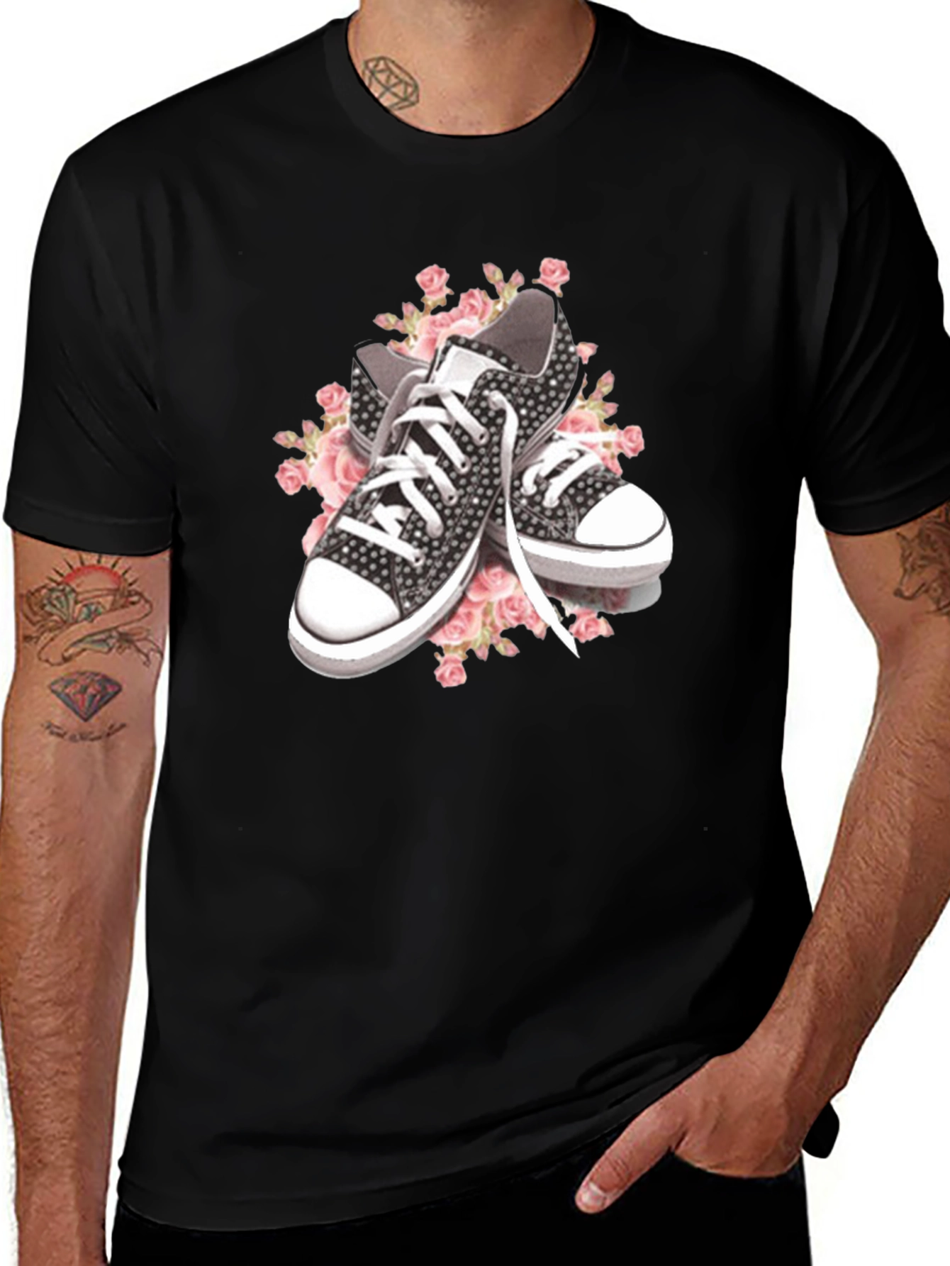 Sneakers & Roses Graphic Tee - Stylish Casual Wear