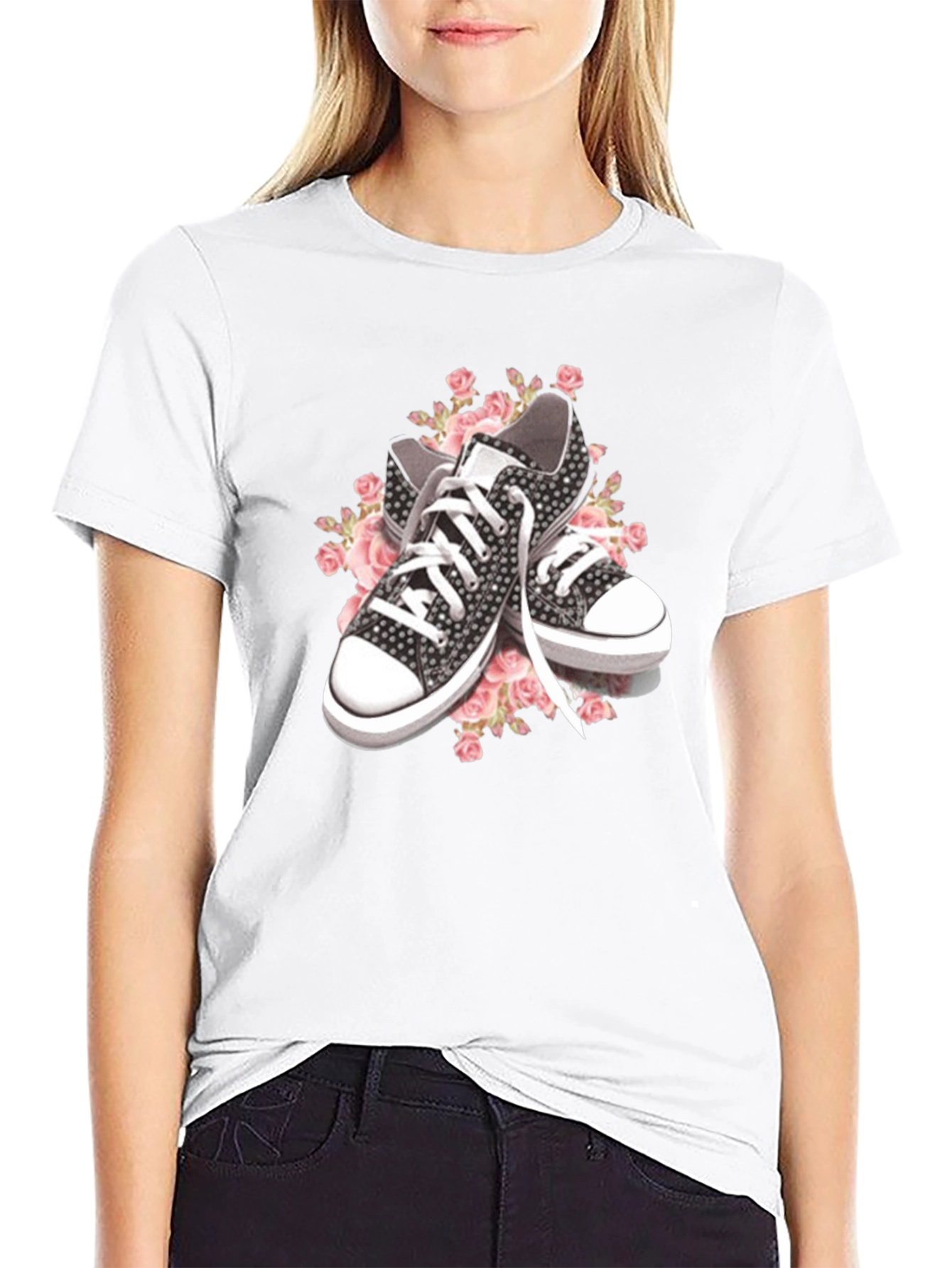 Sneakers & Roses Graphic Tee - Stylish Casual Wear