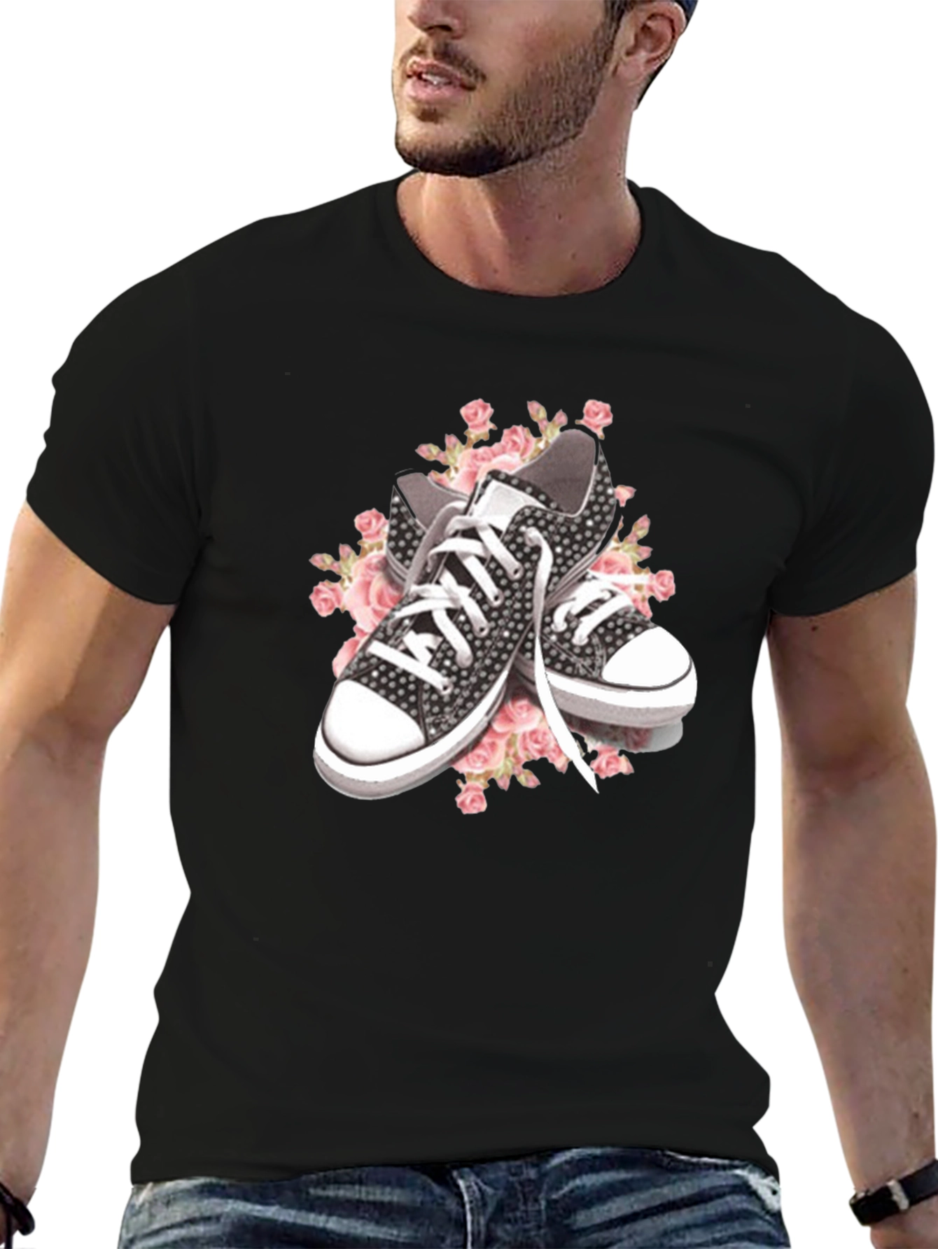 Sneakers & Roses Graphic Tee - Stylish Casual Wear