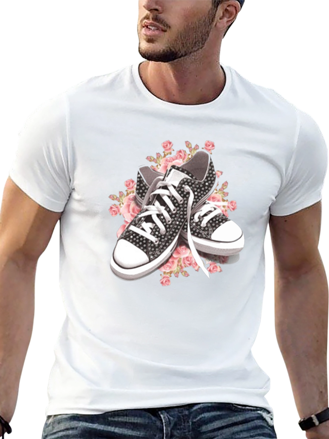 Sneakers & Roses Graphic Tee - Stylish Casual Wear