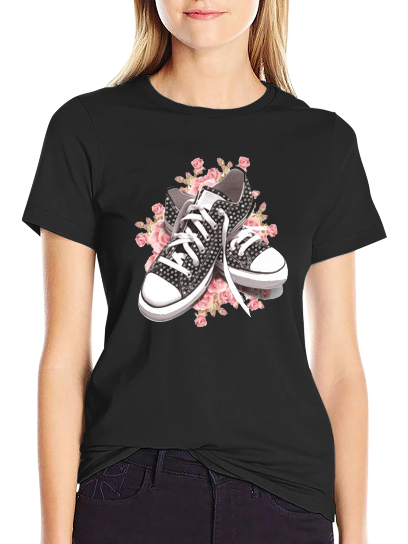 Sneakers & Roses Graphic Tee - Stylish Casual Wear