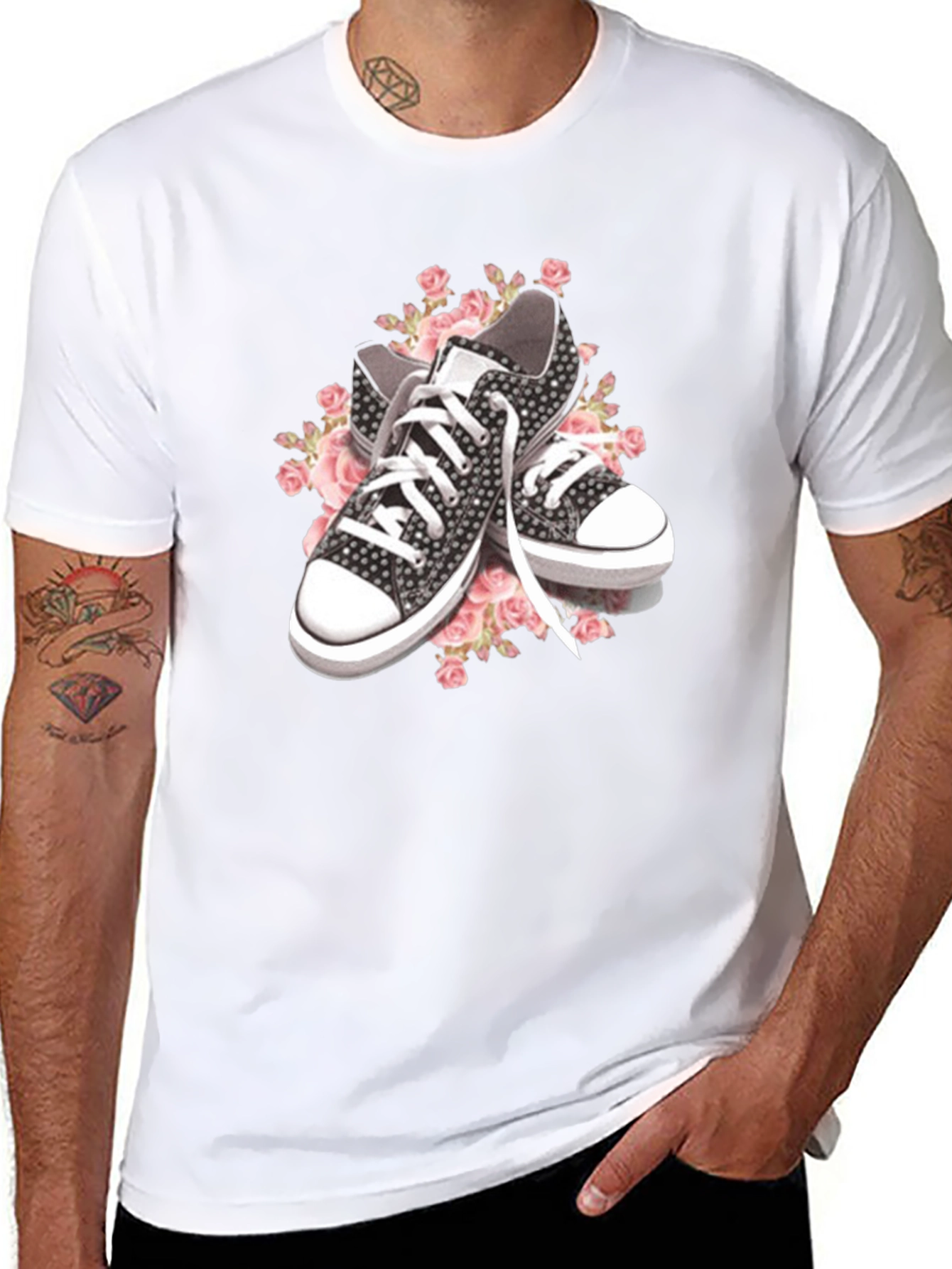 Sneakers & Roses Graphic Tee - Stylish Casual Wear