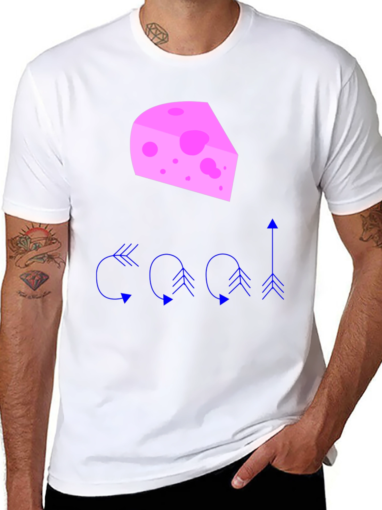 Novelty Cheese & Arrow Graphic Tee