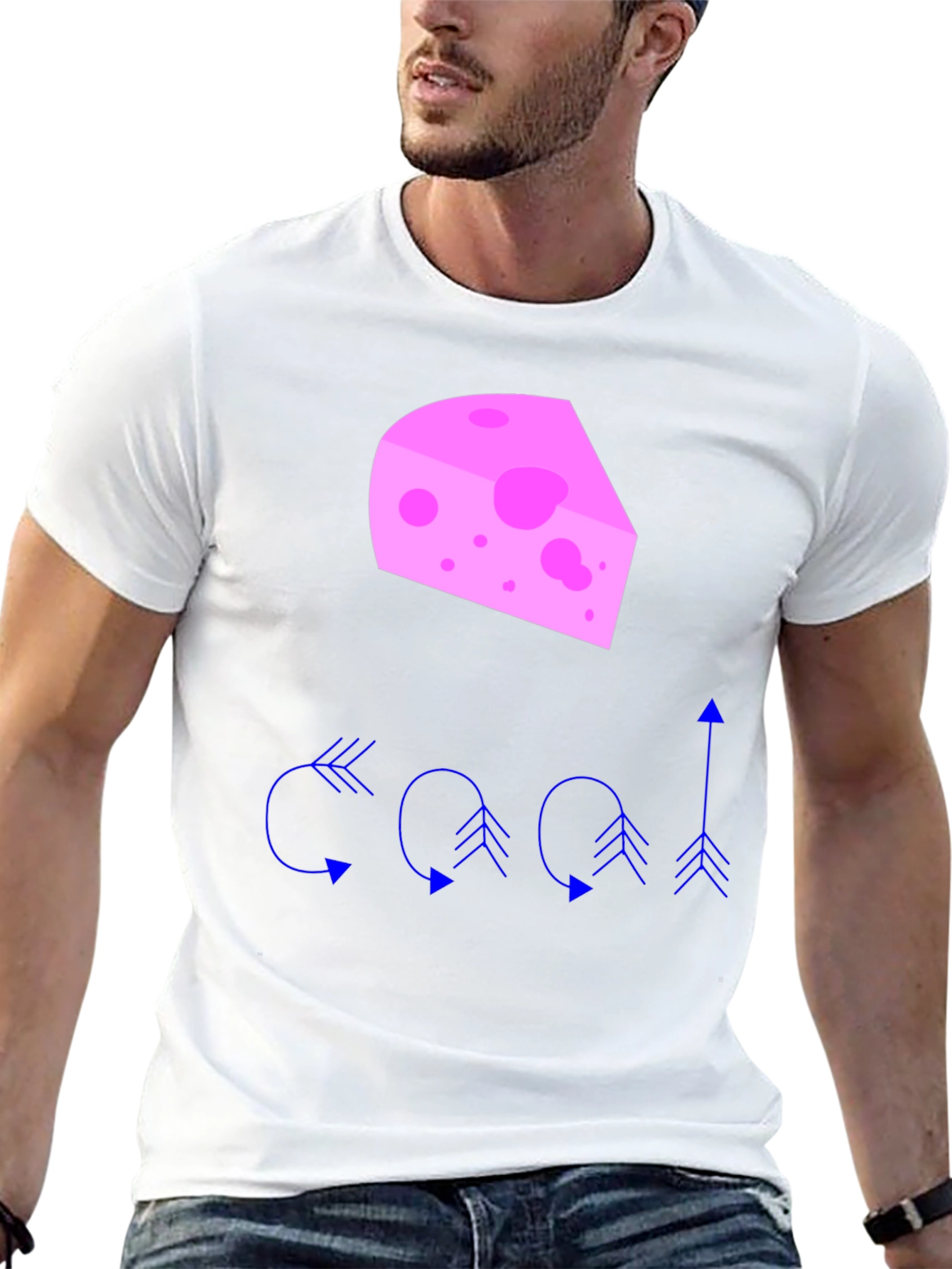 Novelty Cheese & Arrow Graphic Tee