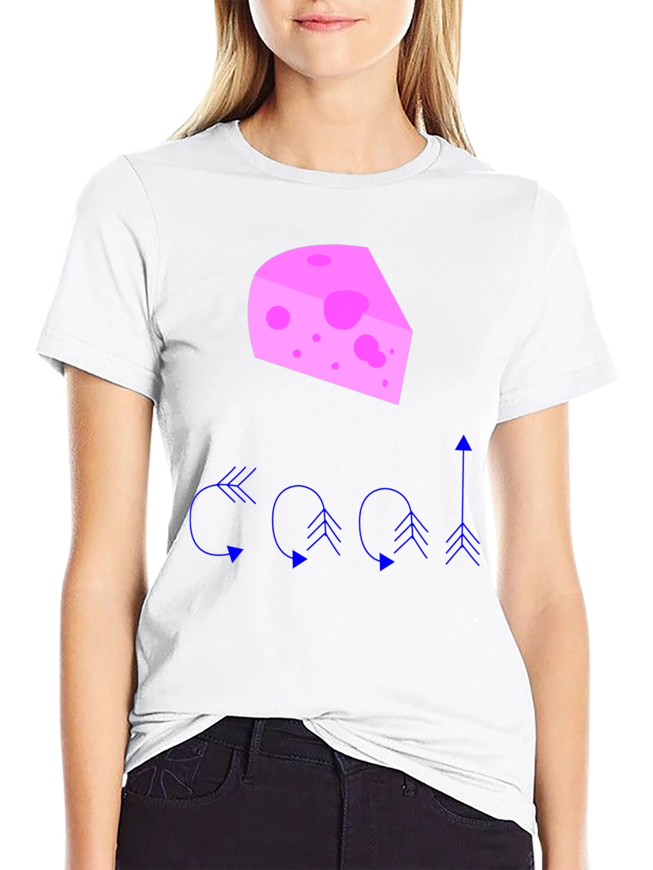 Novelty Cheese & Arrow Graphic Tee