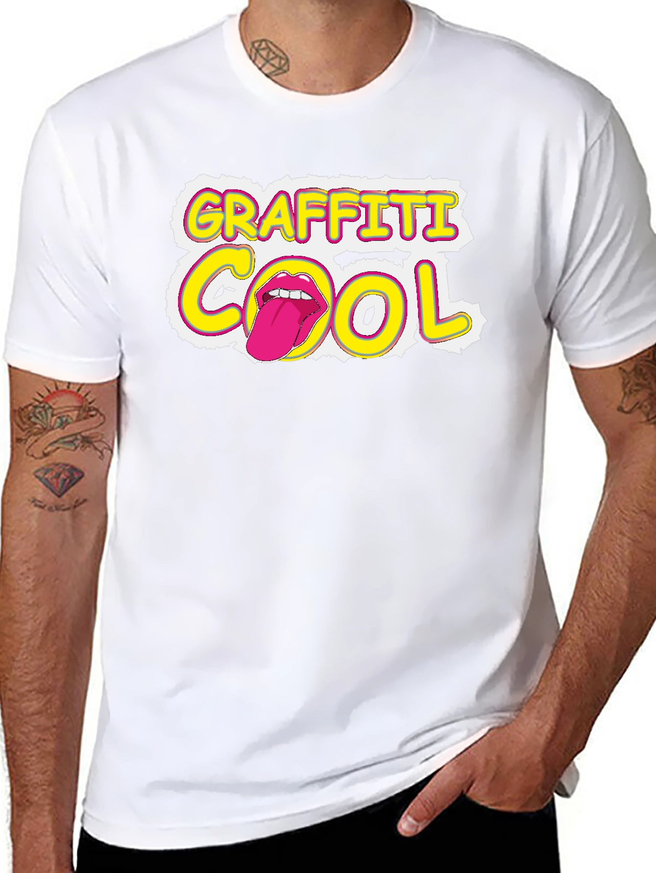 Cool Graffiti Graphic T-Shirt - Edgy Streetwear