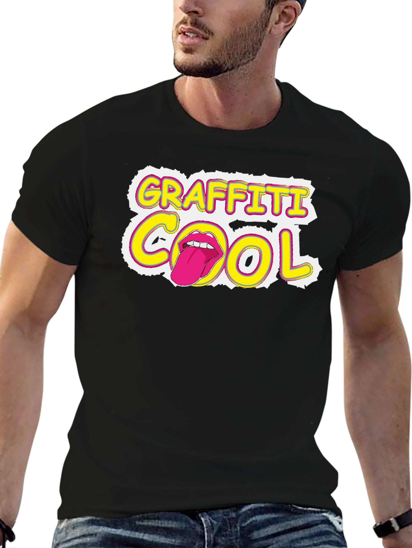 Cool Graffiti Graphic T-Shirt - Edgy Streetwear