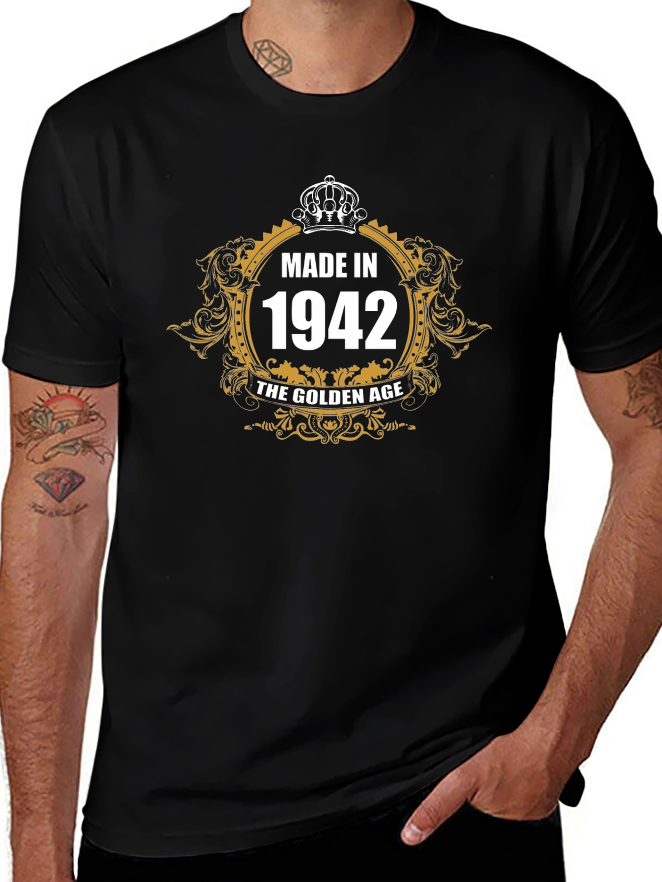 Made in 1942 Golden Age Black T-Shirt