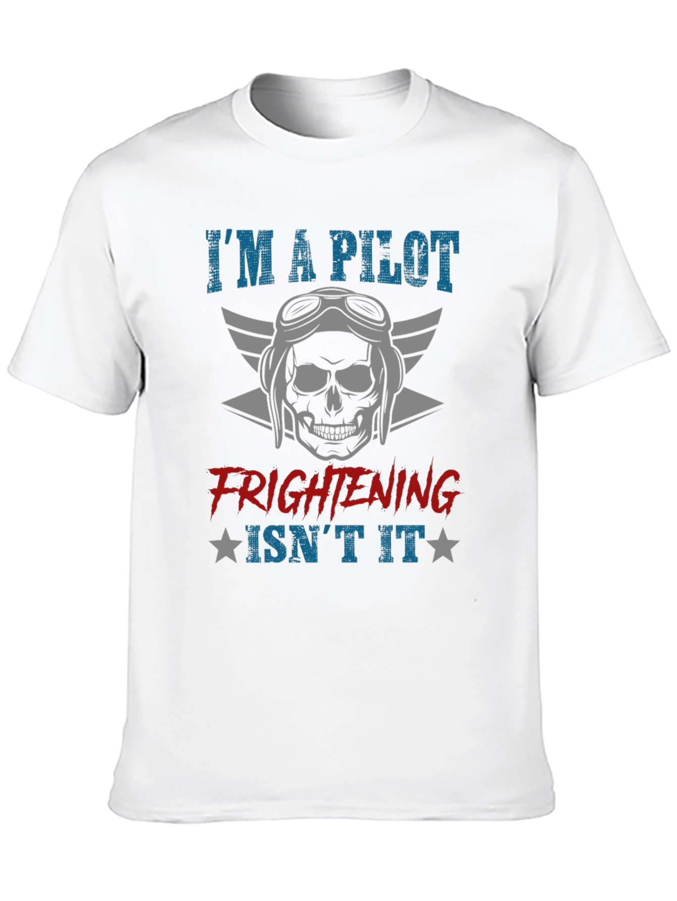 Pilot Skull Graphic T-Shirt - Frightening Isnt It?