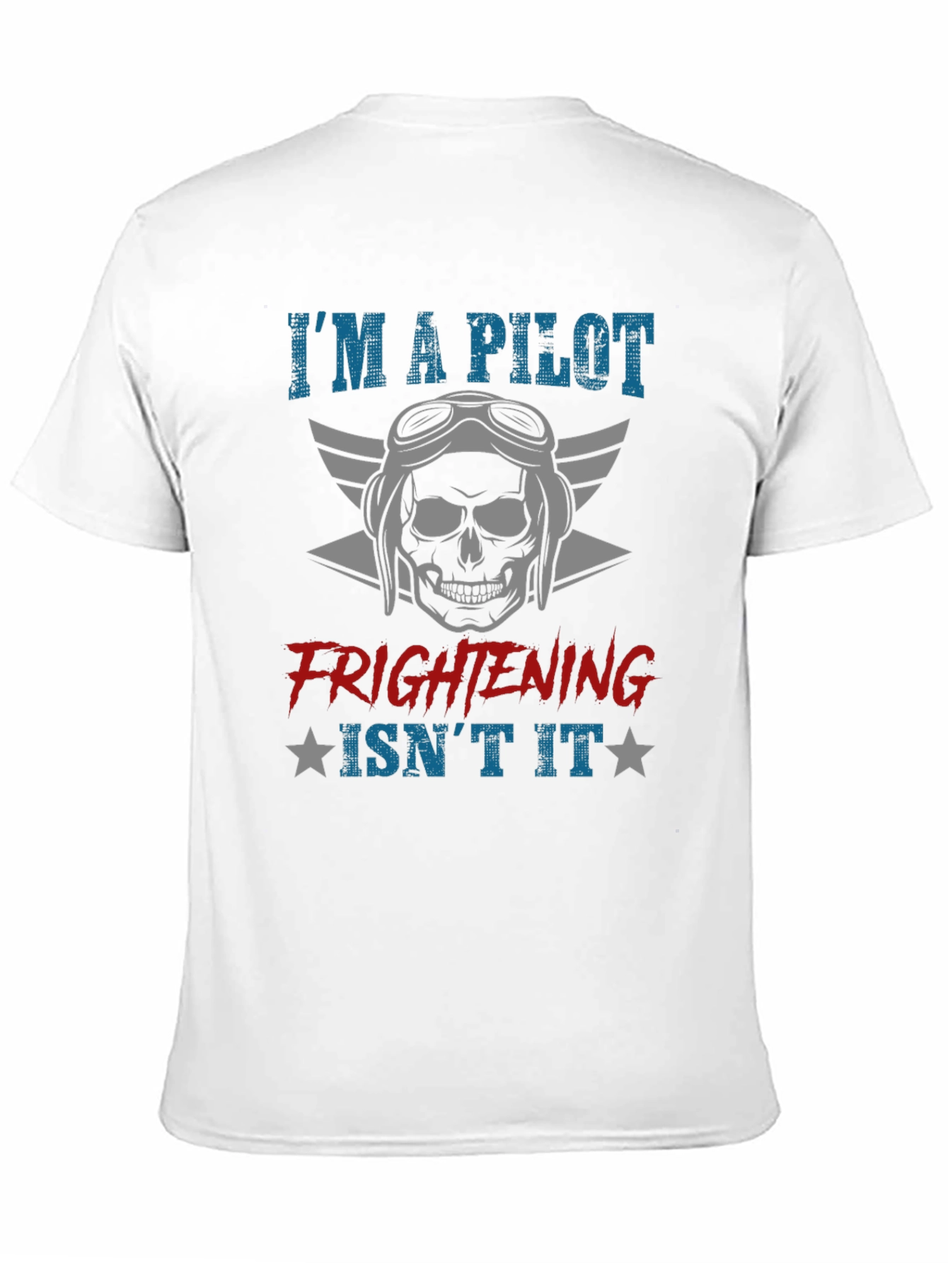 Pilot Skull Graphic T-Shirt - Frightening Isnt It?
