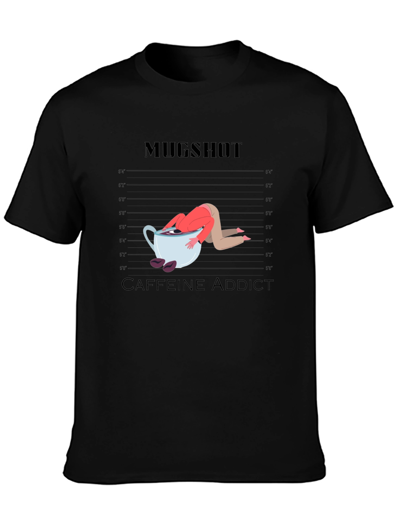Mugshot Caffeine Addict Graphic T-Shirt
