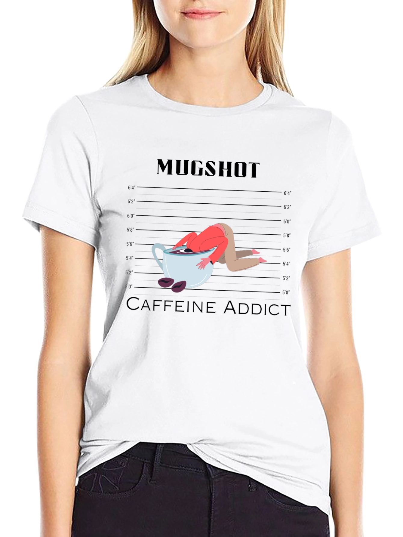 Mugshot Caffeine Addict Graphic T-Shirt