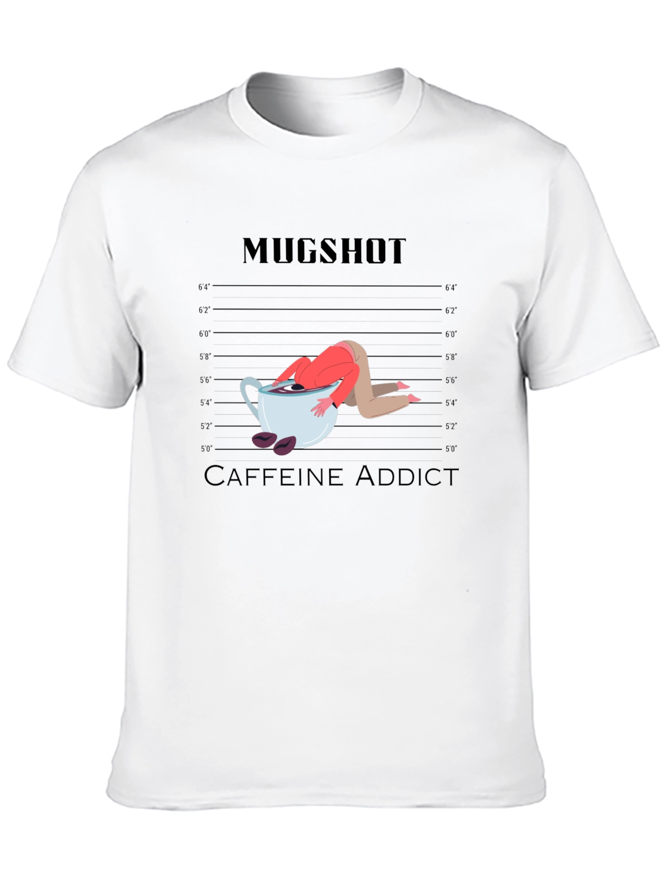 Mugshot Caffeine Addict Graphic T-Shirt