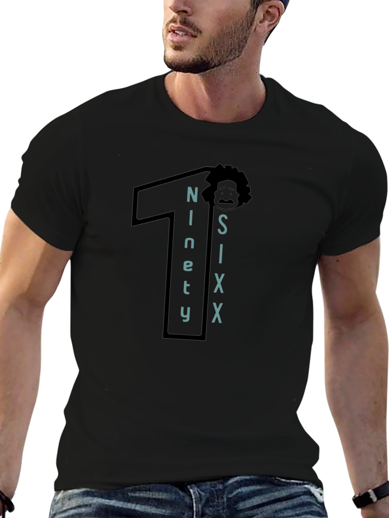 Ninety Six Graphic Tee - Black Cotton T-Shirt