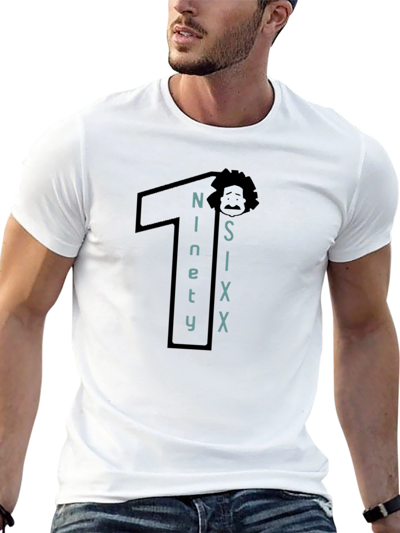 Ninety Six Graphic Tee - Black Cotton T-Shirt
