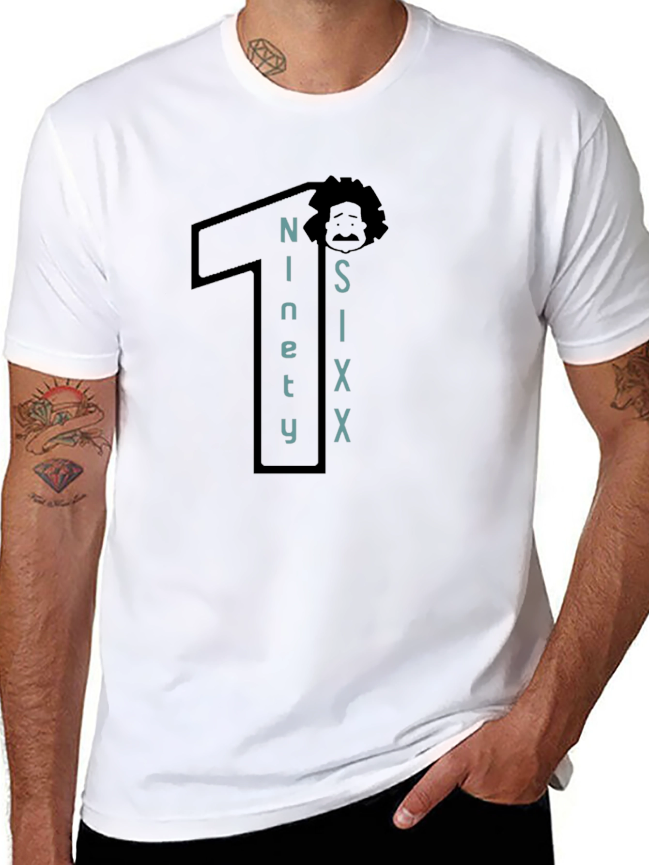 Ninety Six Graphic Tee - Black Cotton T-Shirt