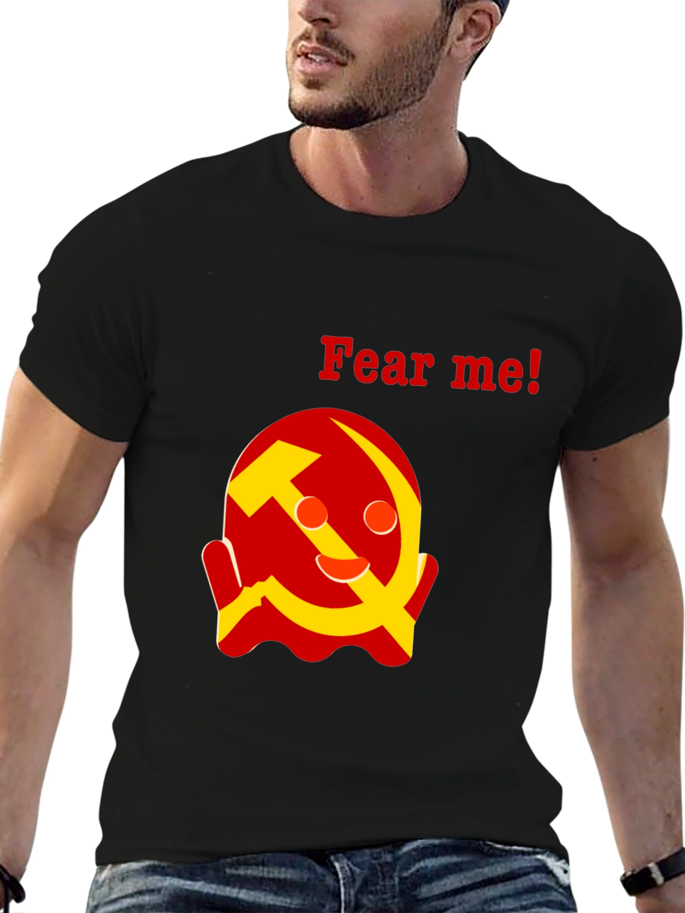 Fear Me! Communist Ghost Black T-shirt