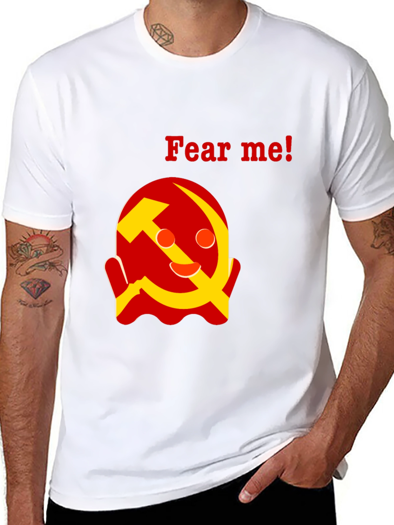 Fear Me! Communist Ghost Black T-shirt
