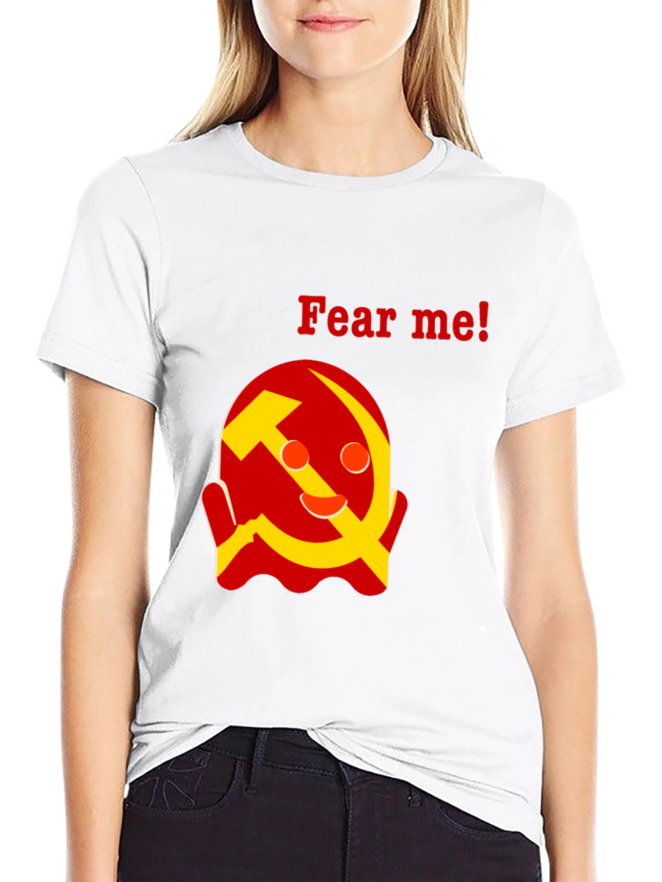 Fear Me! Communist Ghost Black T-shirt