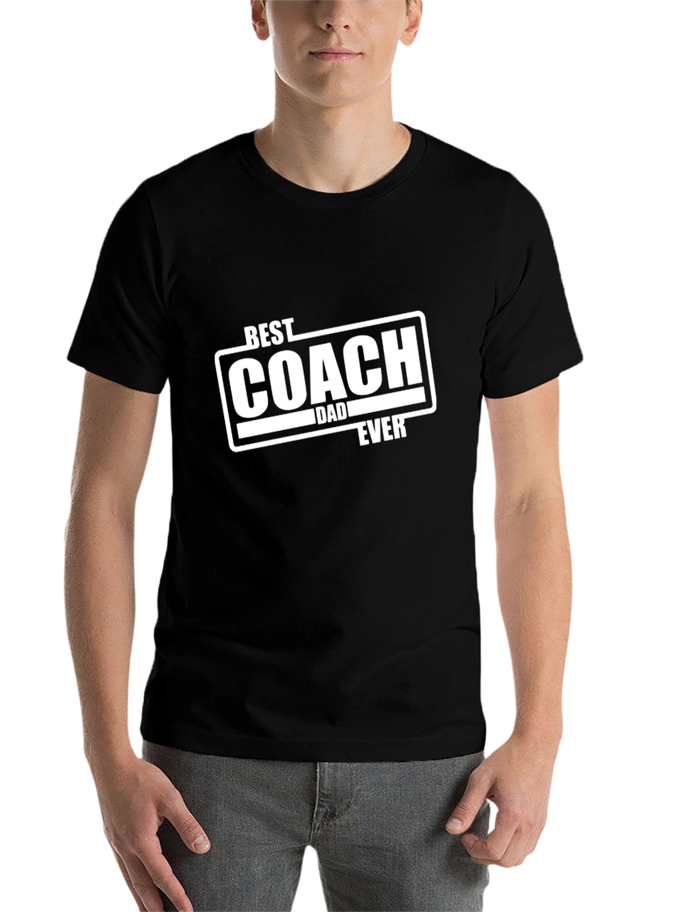Best Coach Dad Ever T-Shirt - Black