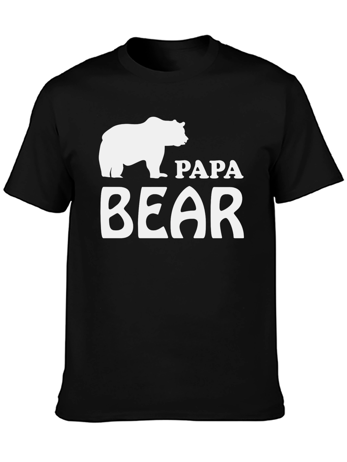 Papa Bear T-Shirt - Mens Black Crew Neck Tee