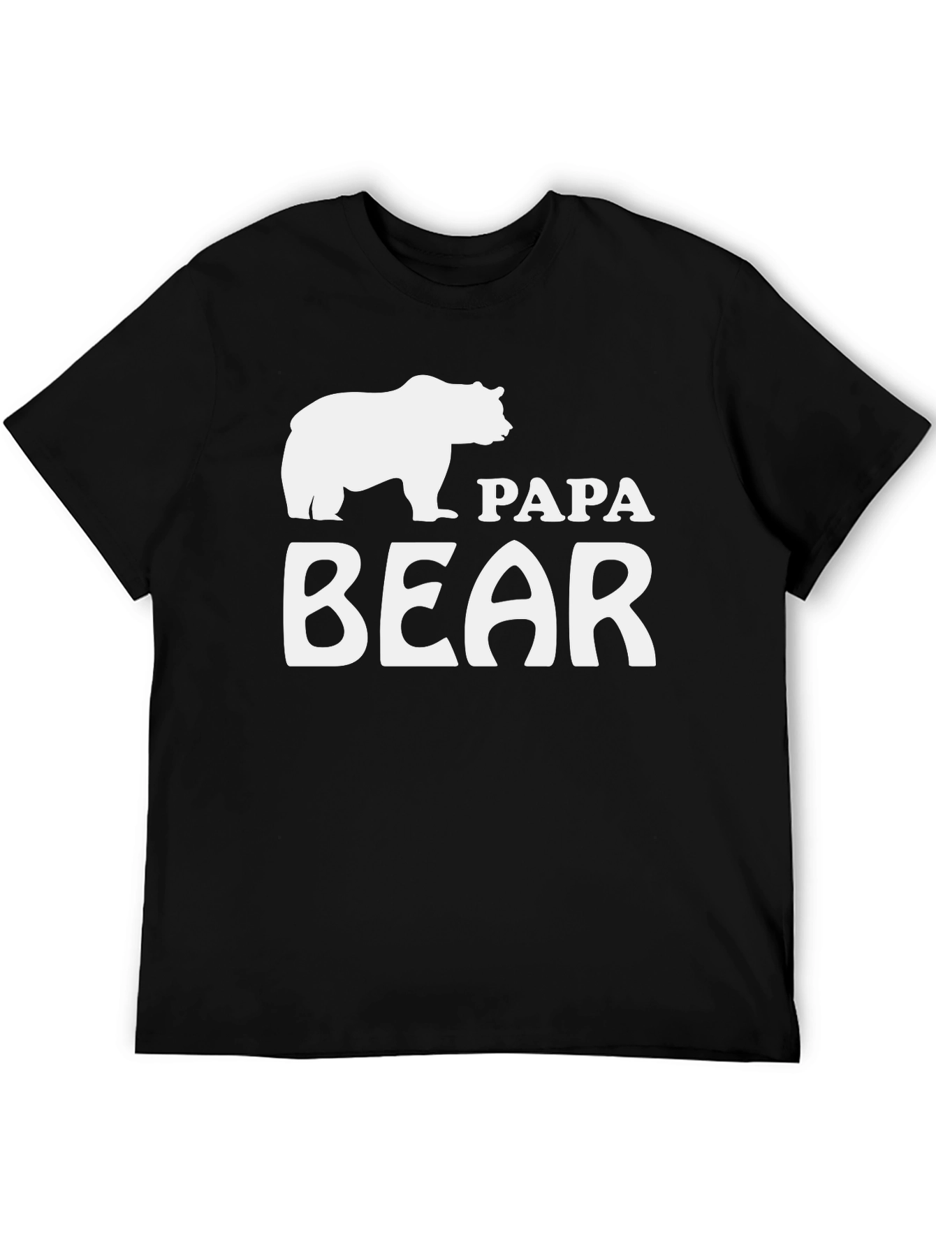 Papa Bear T-Shirt - Mens Black Crew Neck Tee
