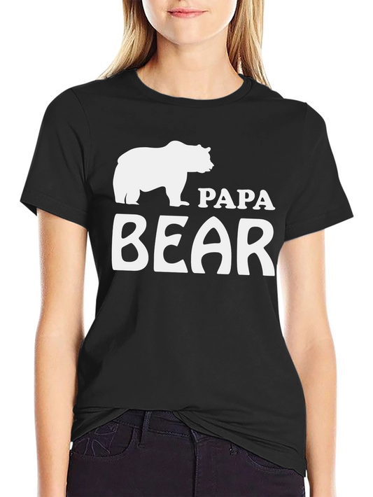 Papa Bear T-Shirt - Mens Black Crew Neck Tee