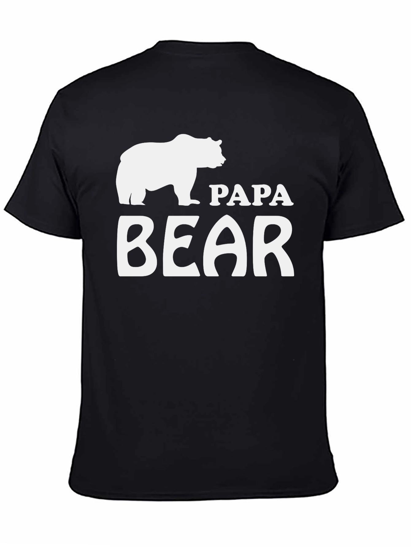 Papa Bear T-Shirt - Mens Black Crew Neck Tee