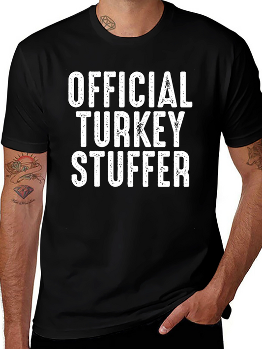 Official Turkey Stuffer T-Shirt Funny Thanksgiving Tee