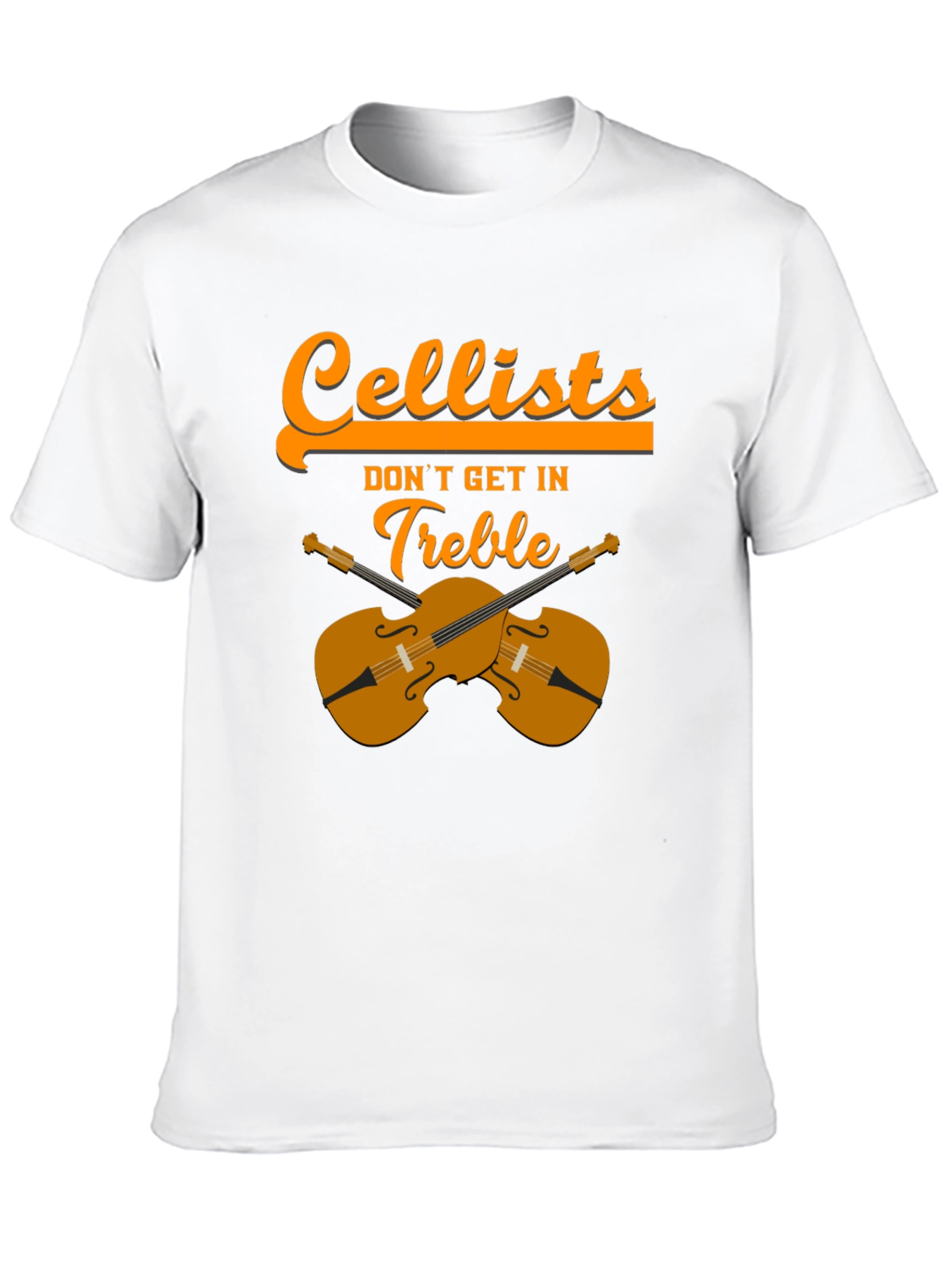 Cellists Dont Get In Treble Black T-Shirt