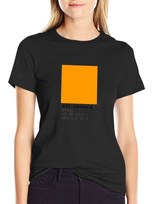 BTC Orange T-Shirt: Bitcoin Color Block Tee