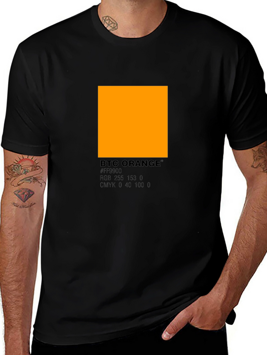 BTC Orange T-Shirt: Bitcoin Color Block Tee