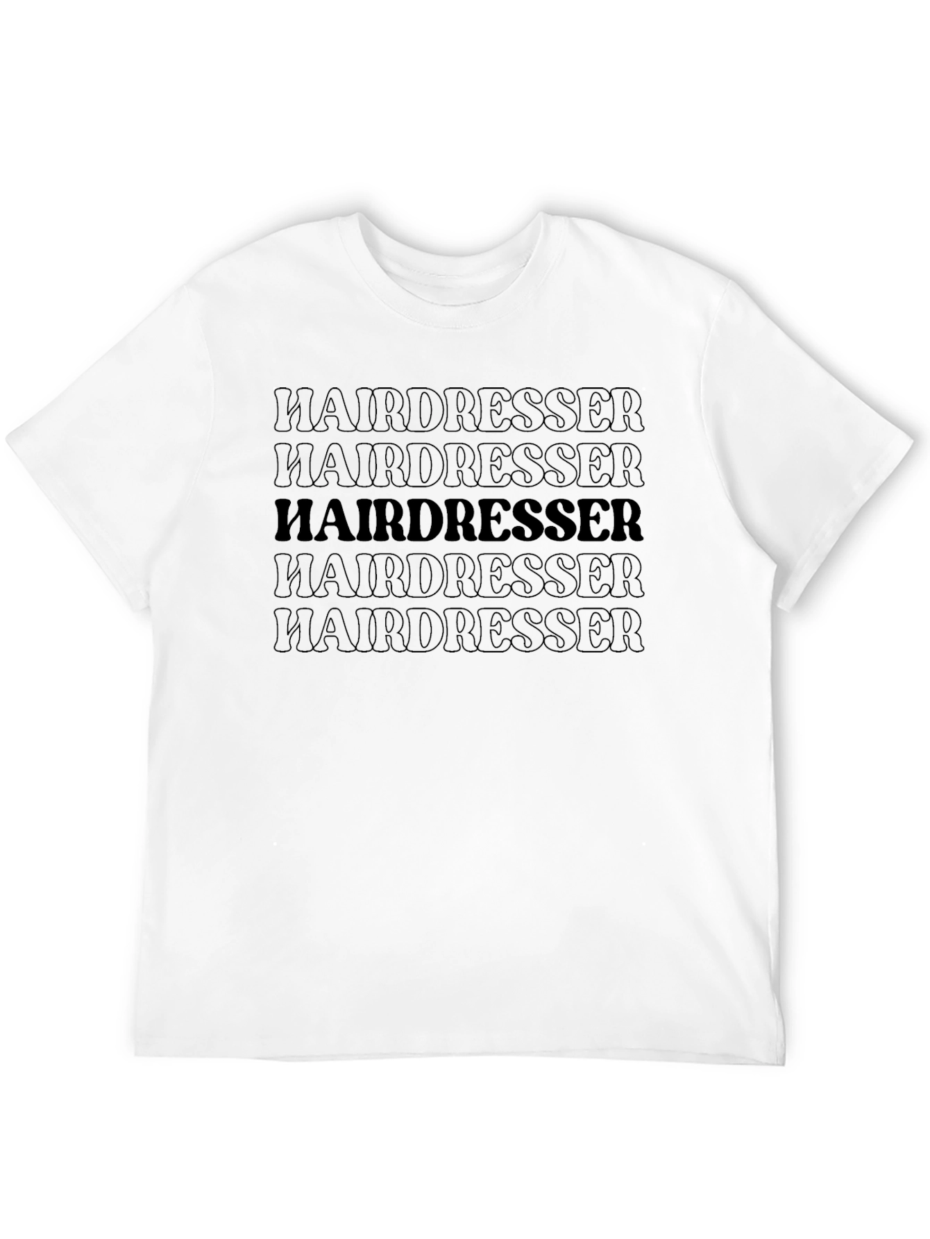 Hairdresser Retro Style Black T-Shirt