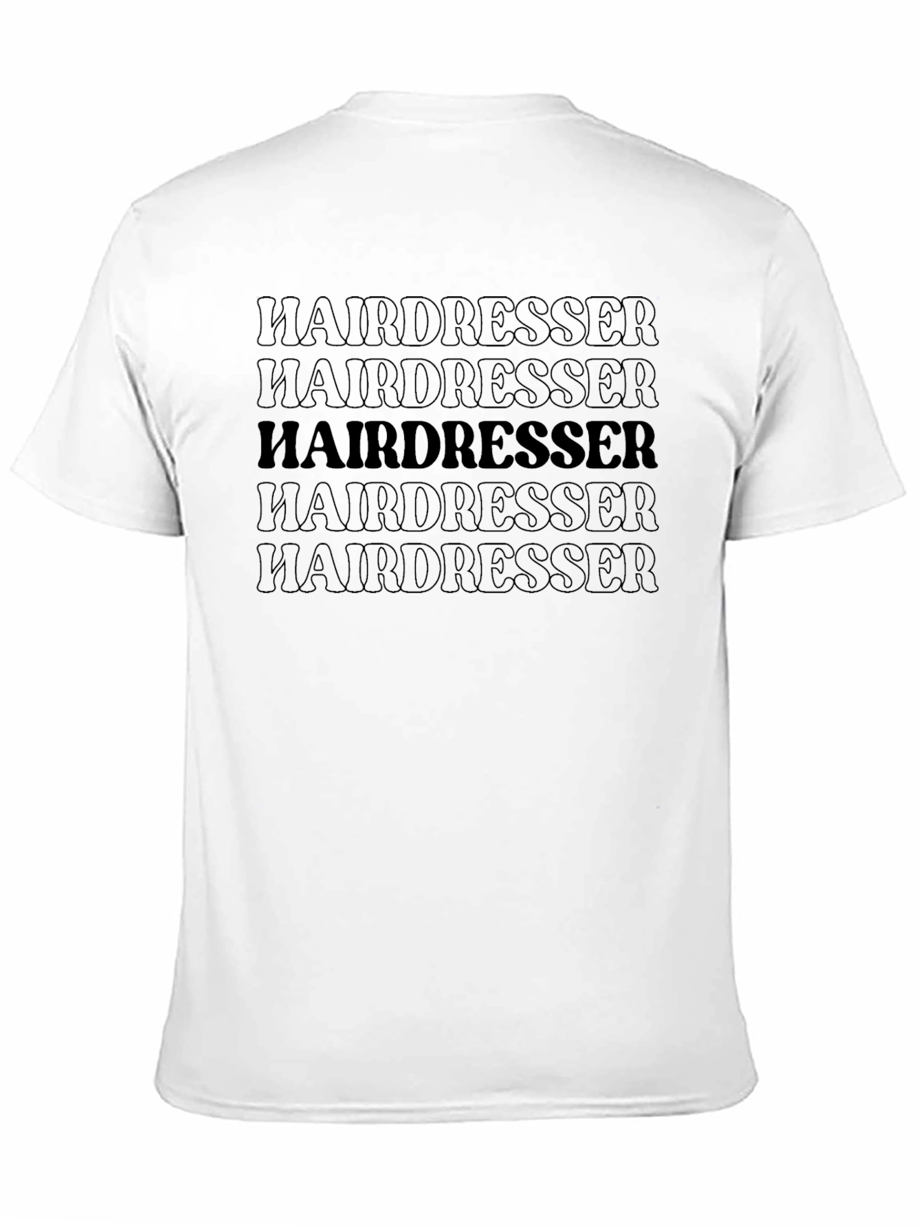 Hairdresser Retro Style Black T-Shirt