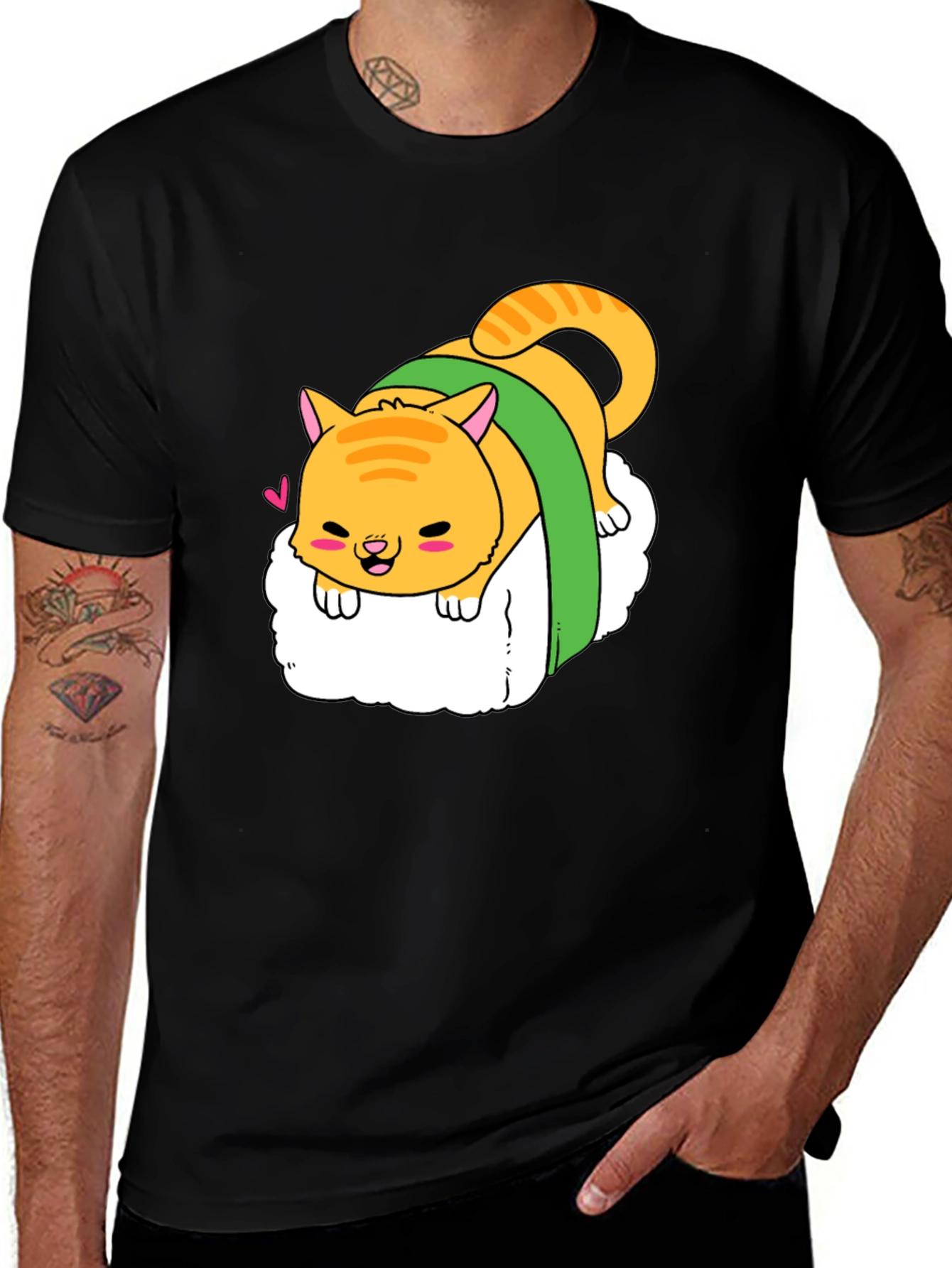Sushi Cat T-Shirt - Funny Anime Tee