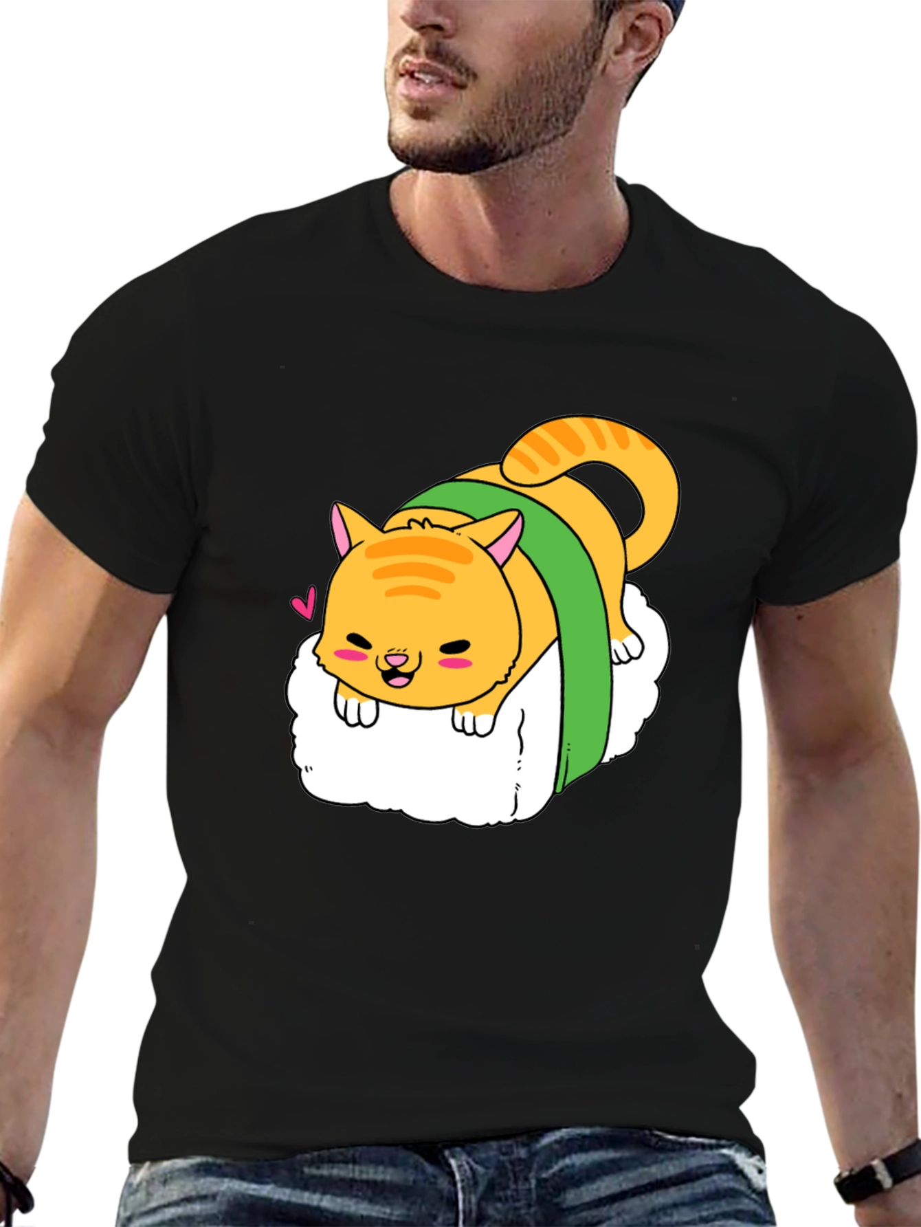 Sushi Cat T-Shirt - Funny Anime Tee