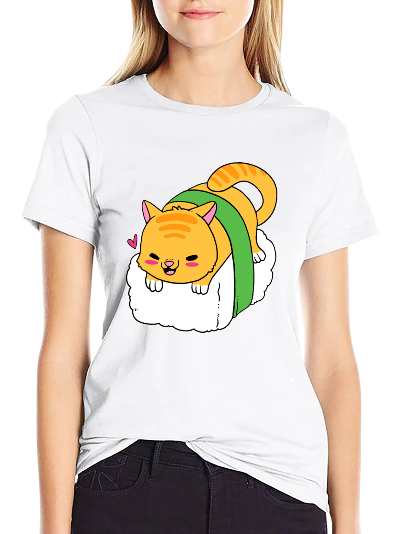 Sushi Cat T-Shirt - Funny Anime Tee