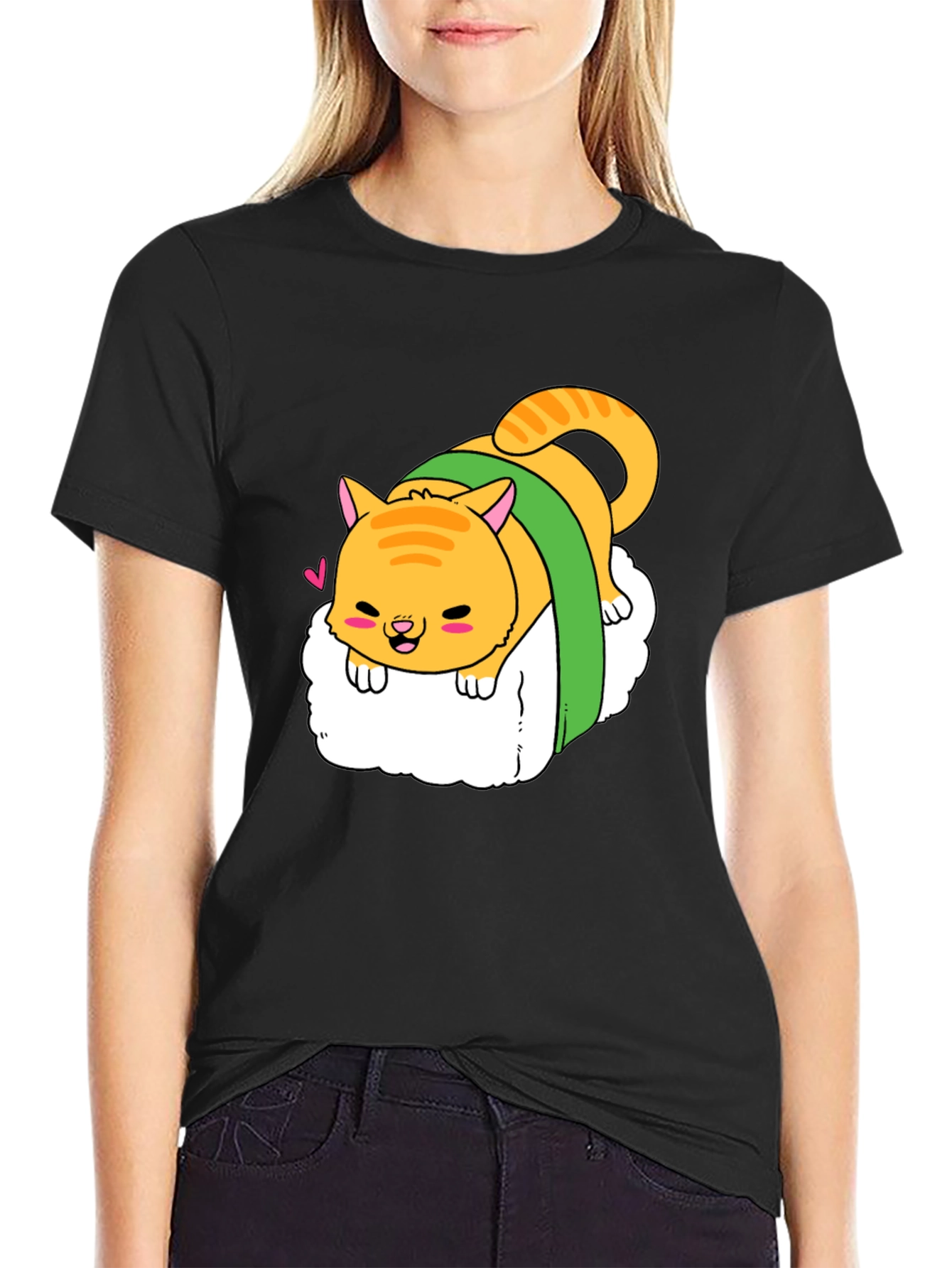 Sushi Cat T-Shirt - Funny Anime Tee