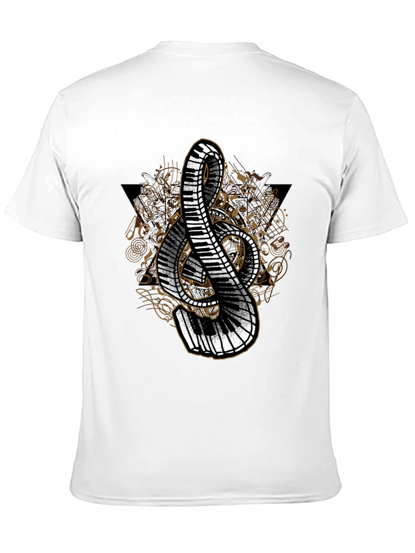 Musical Note Piano Keys Graphic Tee - Unique Design