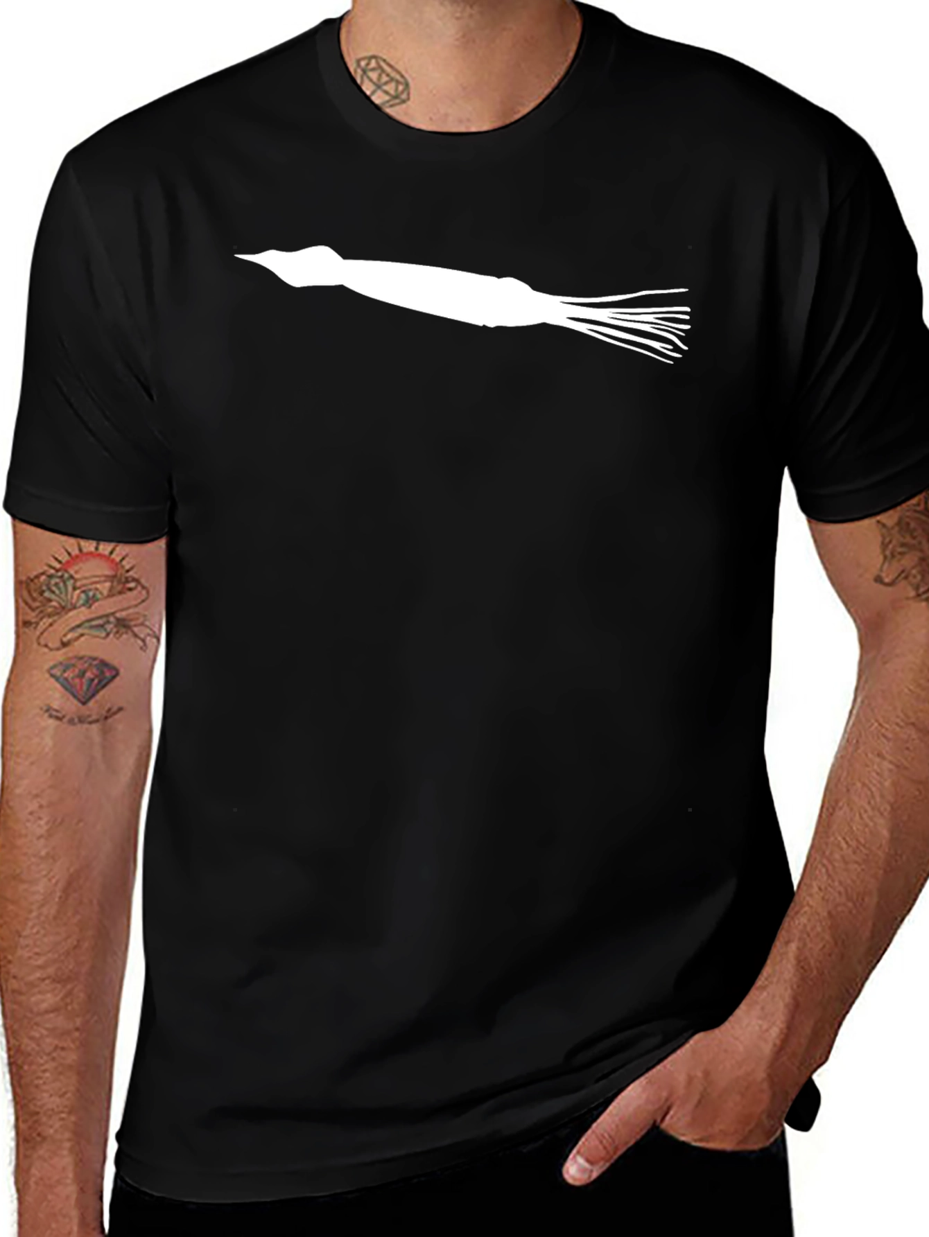 Squid Graphic T-Shirt - Mens Black Tee