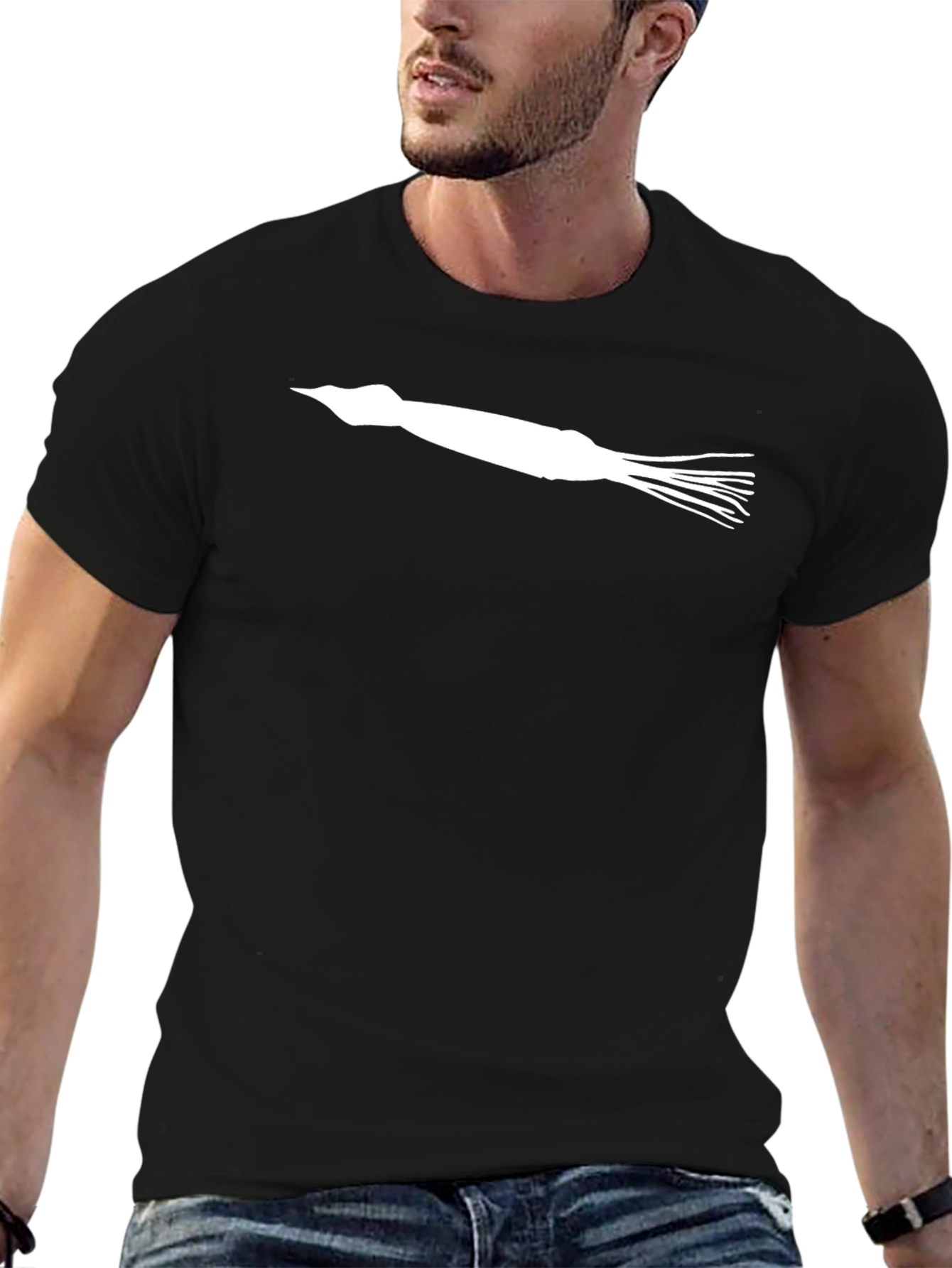 Squid Graphic T-Shirt - Mens Black Tee