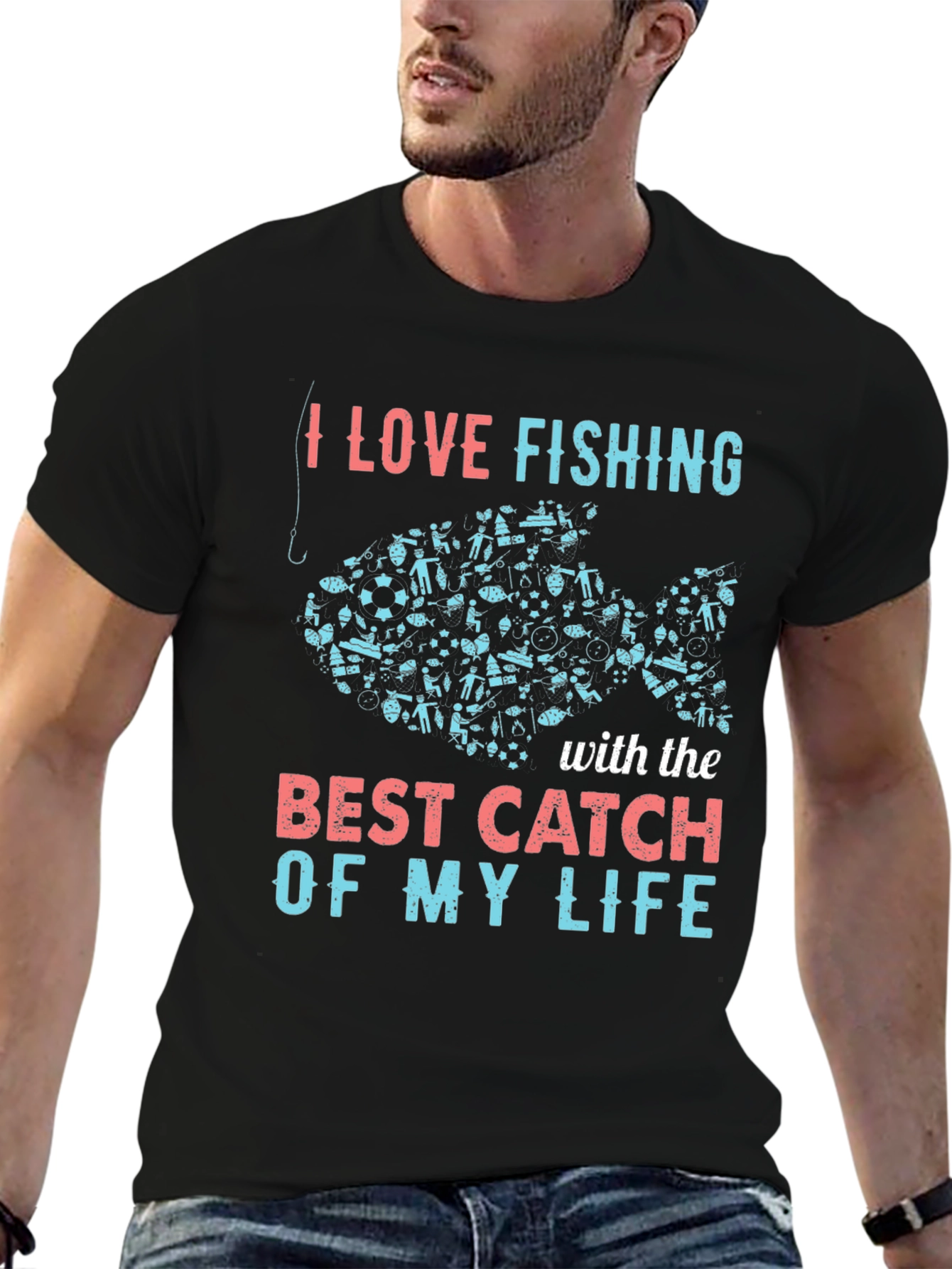 I Love Fishing Graphic Tee