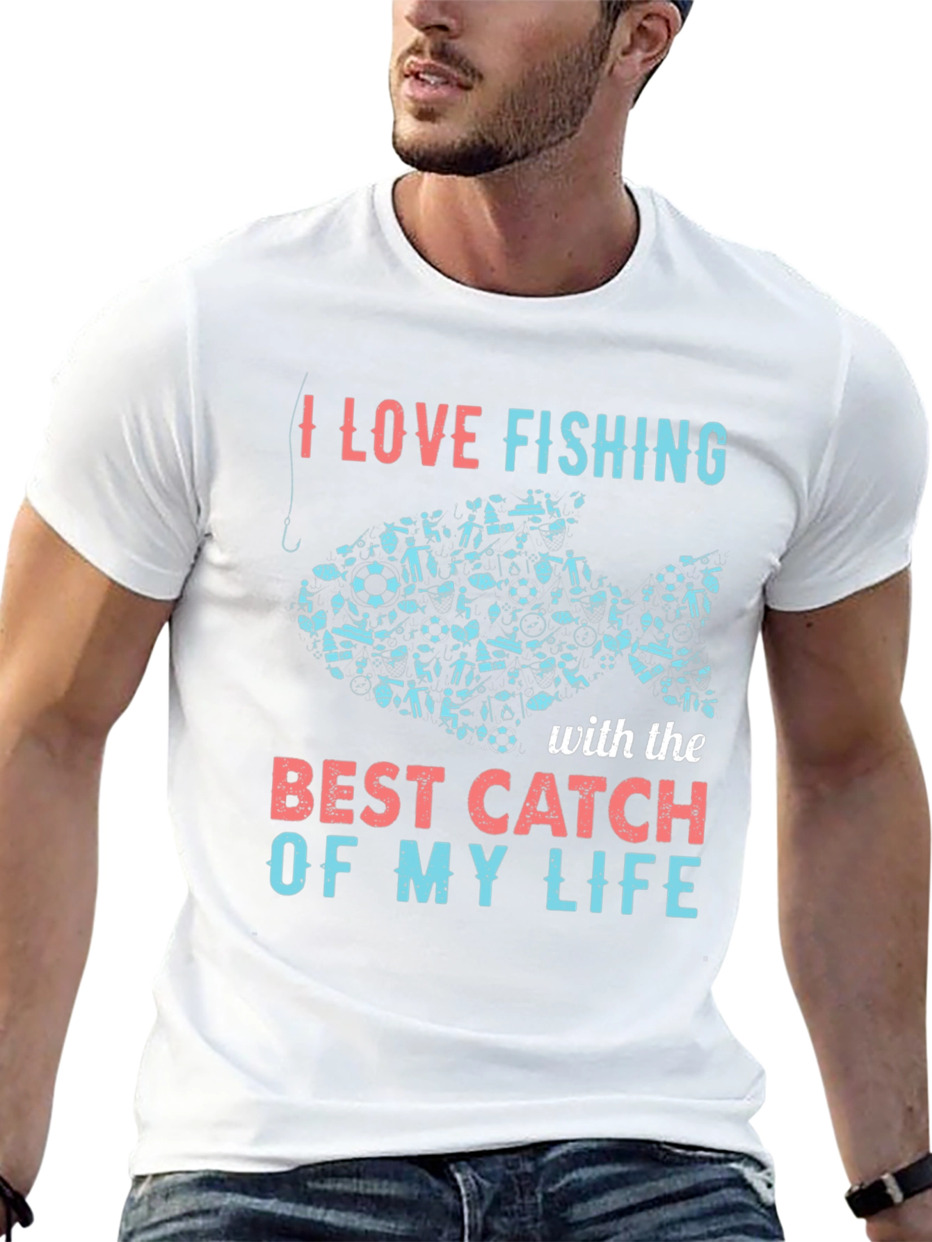 I Love Fishing Graphic Tee