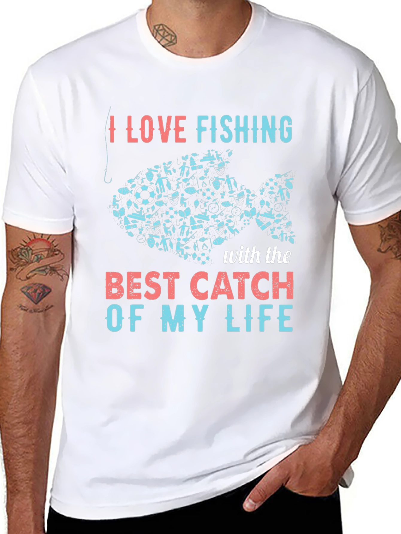 I Love Fishing Graphic Tee