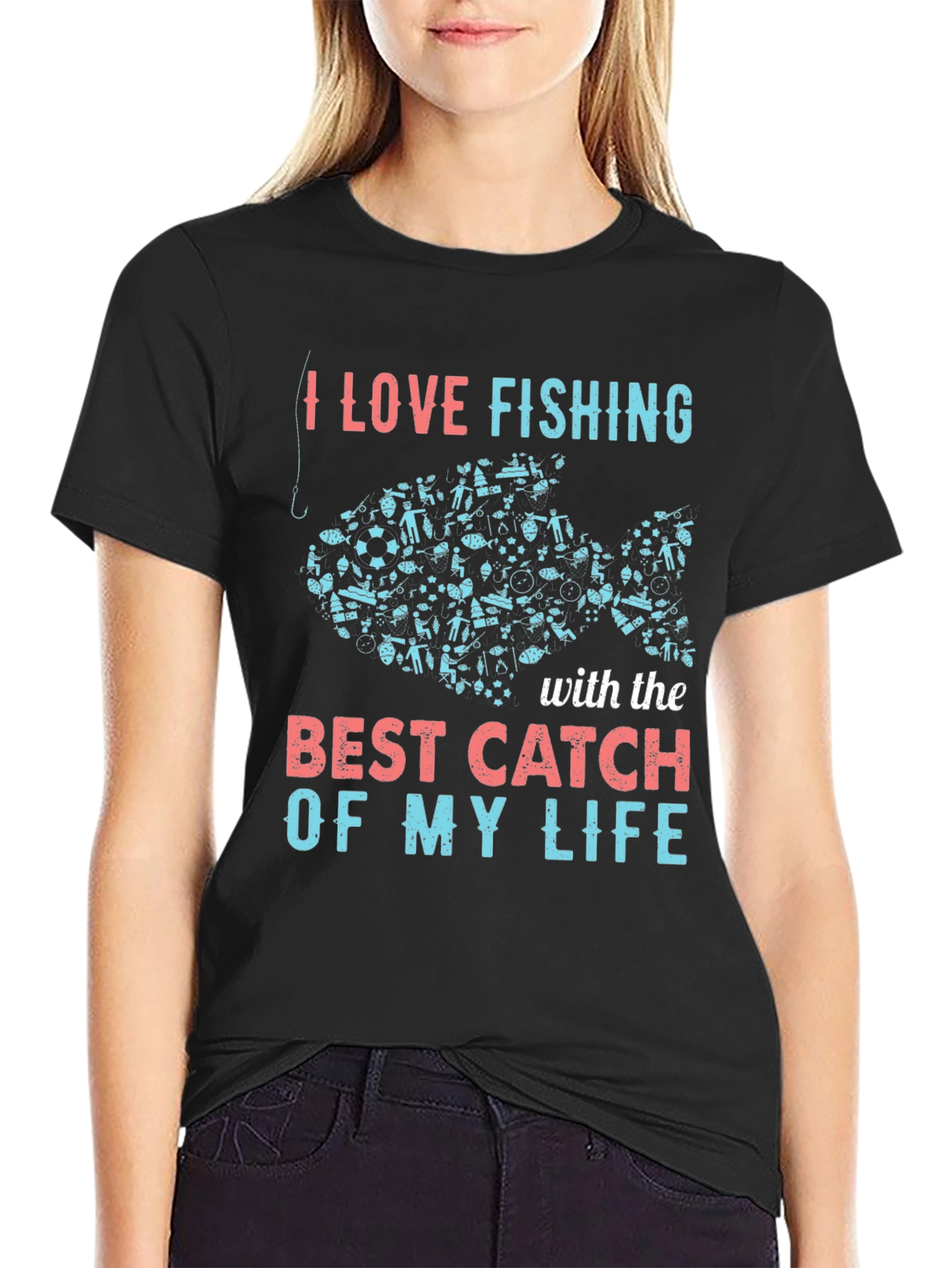 I Love Fishing Graphic Tee