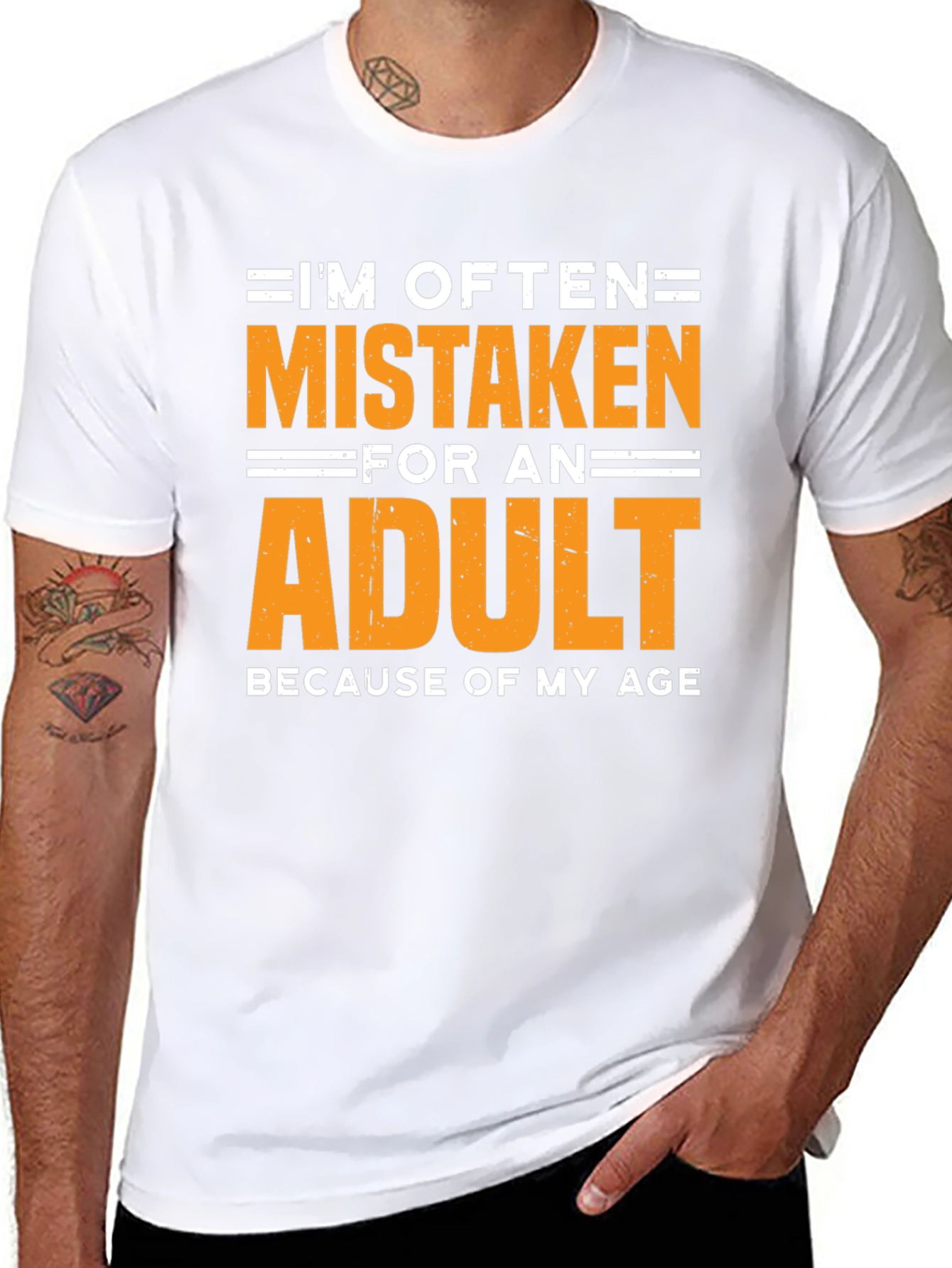Funny Mistaken For An Adult Graphic T-Shirt